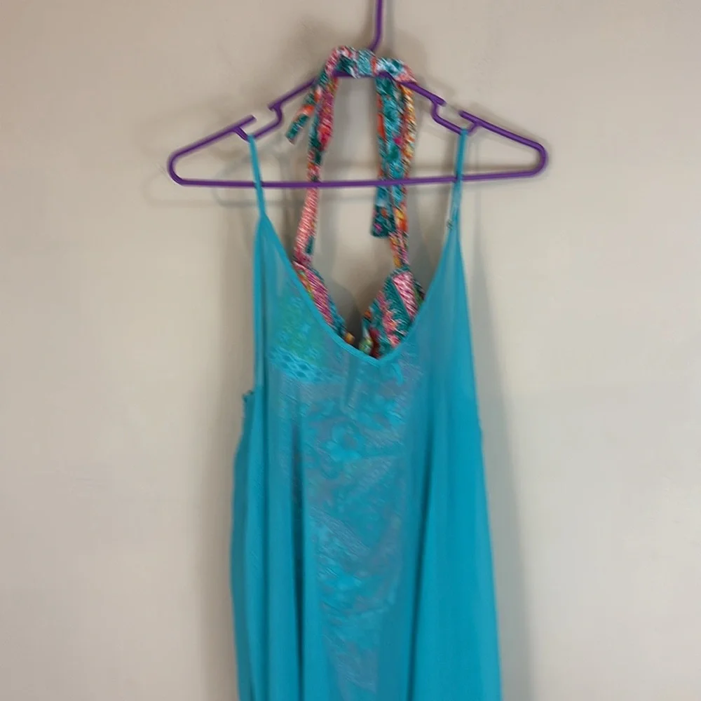 Into the Bleu by American Vibrant mixed Print Swimsuit with Matching Cover-up 14 - Picture 2 of 16